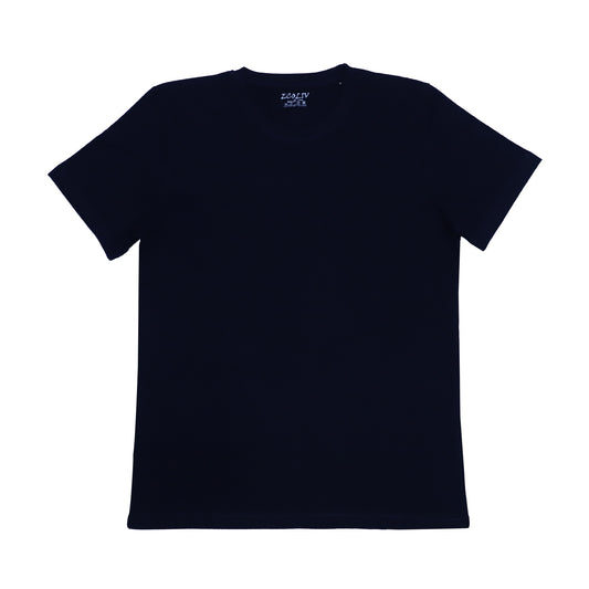 Men Combed Cotton Essential Navy Blue Tee/ T-shirt