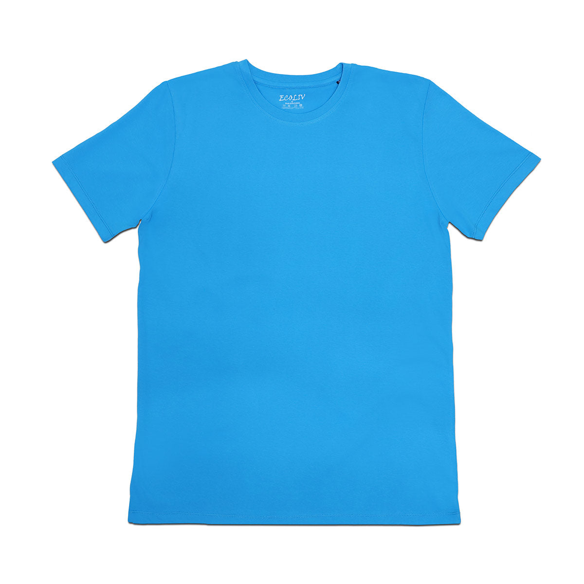 Men Combed Cotton Essential Turquoise Tee/ T-shirt